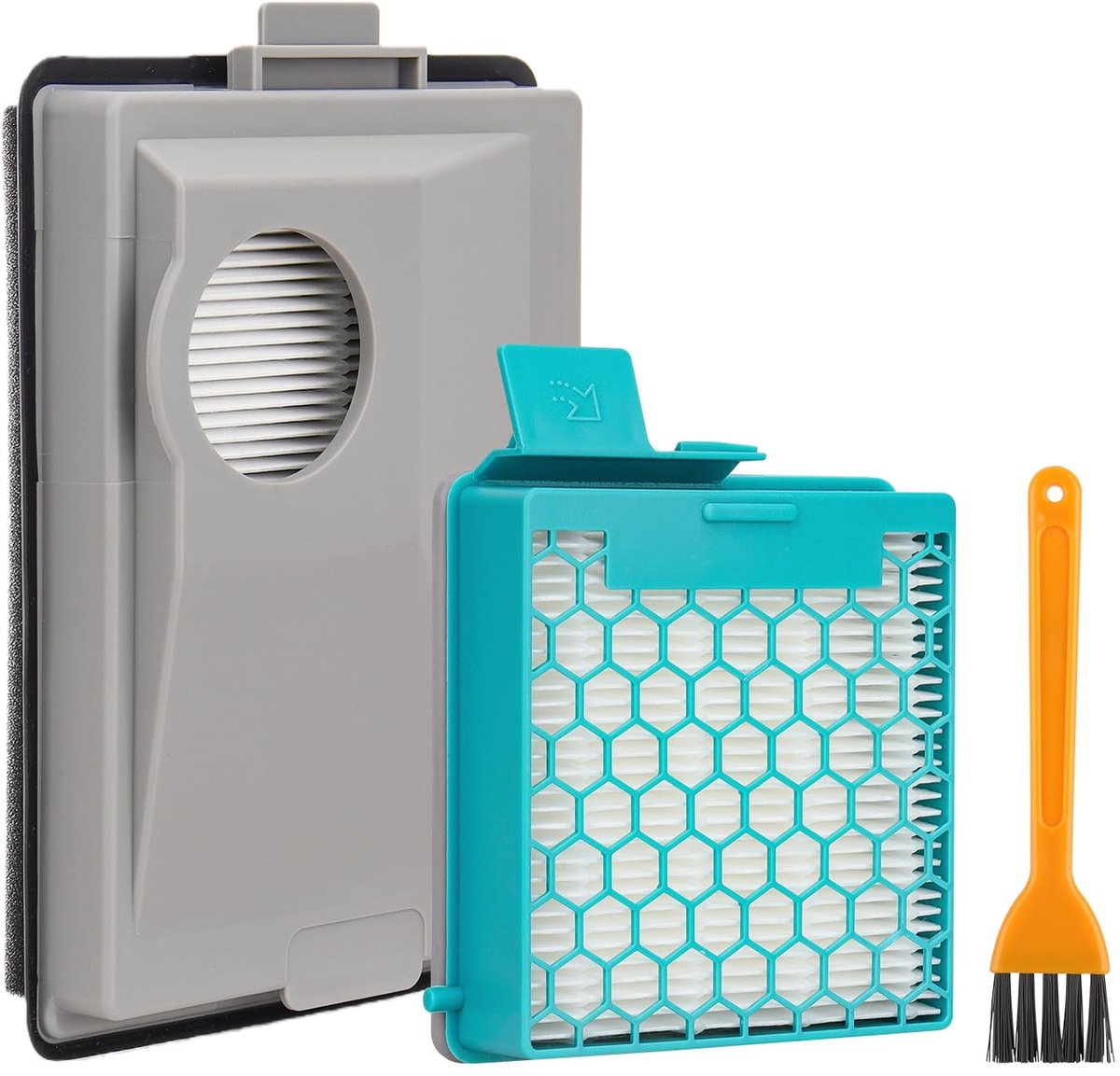 Dailygoods- HEPA-filterset 2 stuks - vervangend filter - compatibel met Miele Boost CX1 - hygiënisch AirClean filter - duurzaam materiaal - hoge filterprestaties - Stofzuigerfilter