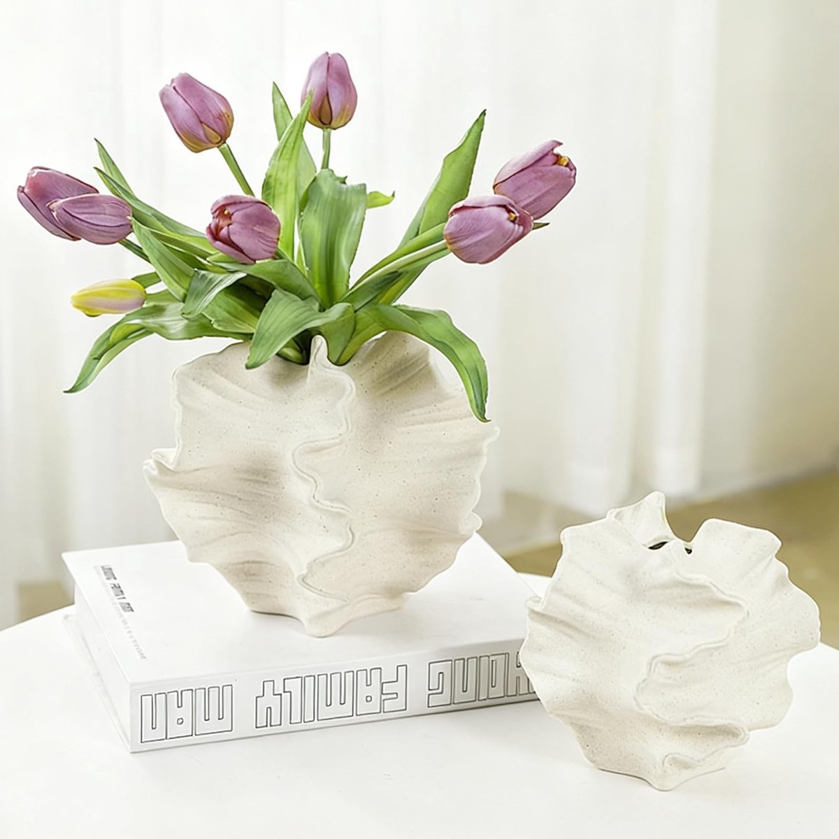 Dailygoods- Keramische Vaas Handgemaakt - Moderne Decoratie Vaas - Scandinavische Bloemenvaas - Boho Interieur - Unieke Stijl - Verbeter uw Ruimte - Decoratievaas