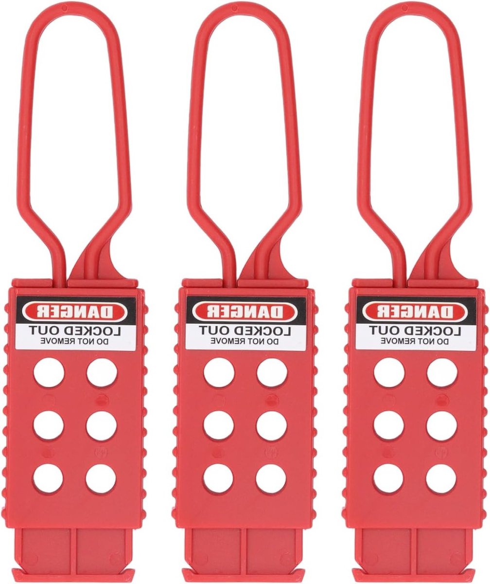 3-delige Lockout Hasp met 6 gaten voor Tagout, Elektrische Isolatie, Tamper Proof en Impact Bestendig voor Onderhoud in Chemische Fabrieken