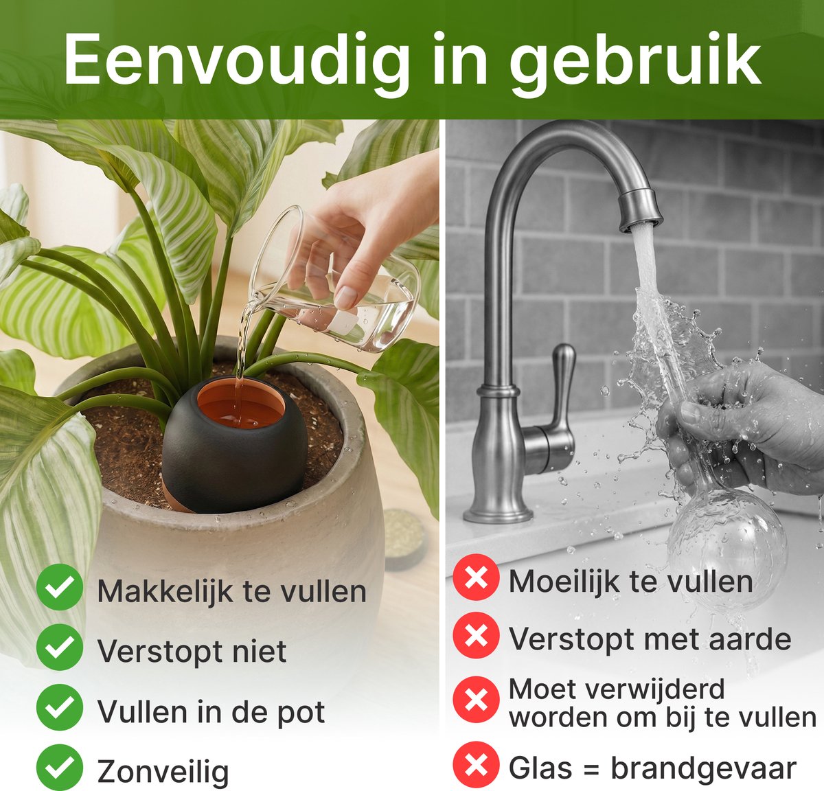 MINISMUS Waterdruppelaar Terracotta 950ml Set van 1 - Bewateringsbal - Zelfbewaterend Watergeefsysteem voor Kamerplanten - Waterbol voor Binnen en Buiten - Automatische Beregening tot 14 dagen - Vakantie Plantenverzorging - Olla thumbnail 5