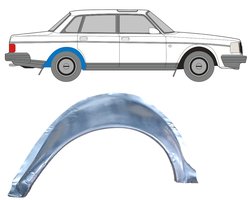 Binnen reparatiepaneel achterste spatbord voor Volvo 240 1975-1993 / Rechts