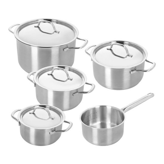 Demeyere Resto 3 casseroles 5 pièces en acier inoxydable