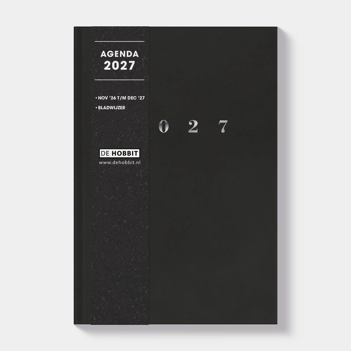 Hobbit - Basic Agenda 2027 - A5 (14 x 20,5 cm) - 1 week op 2 pagina's - Harde Kaft - Zwart