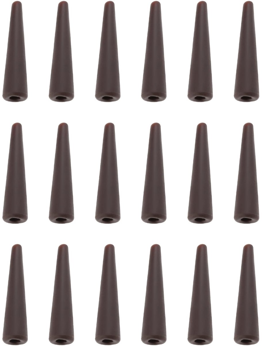 Dailygoods - 100 Stuks Bruine Kegel Rubbers voor Karpervisgerei