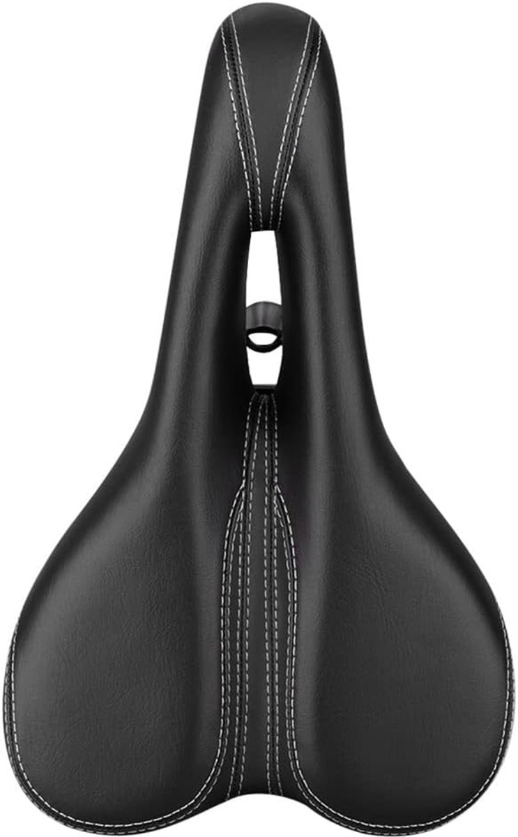 Fietszadel Comfort - Zadelkussen Zitting - Comfortabel Fietsen - Hoog-elastisch Schuim - 25x16 cm - Zwart