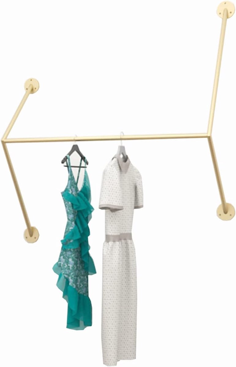 Kledingrek - Wandrek Kleding - Kleding Ophangen - Stevig Metaal - 80 cm - Goud