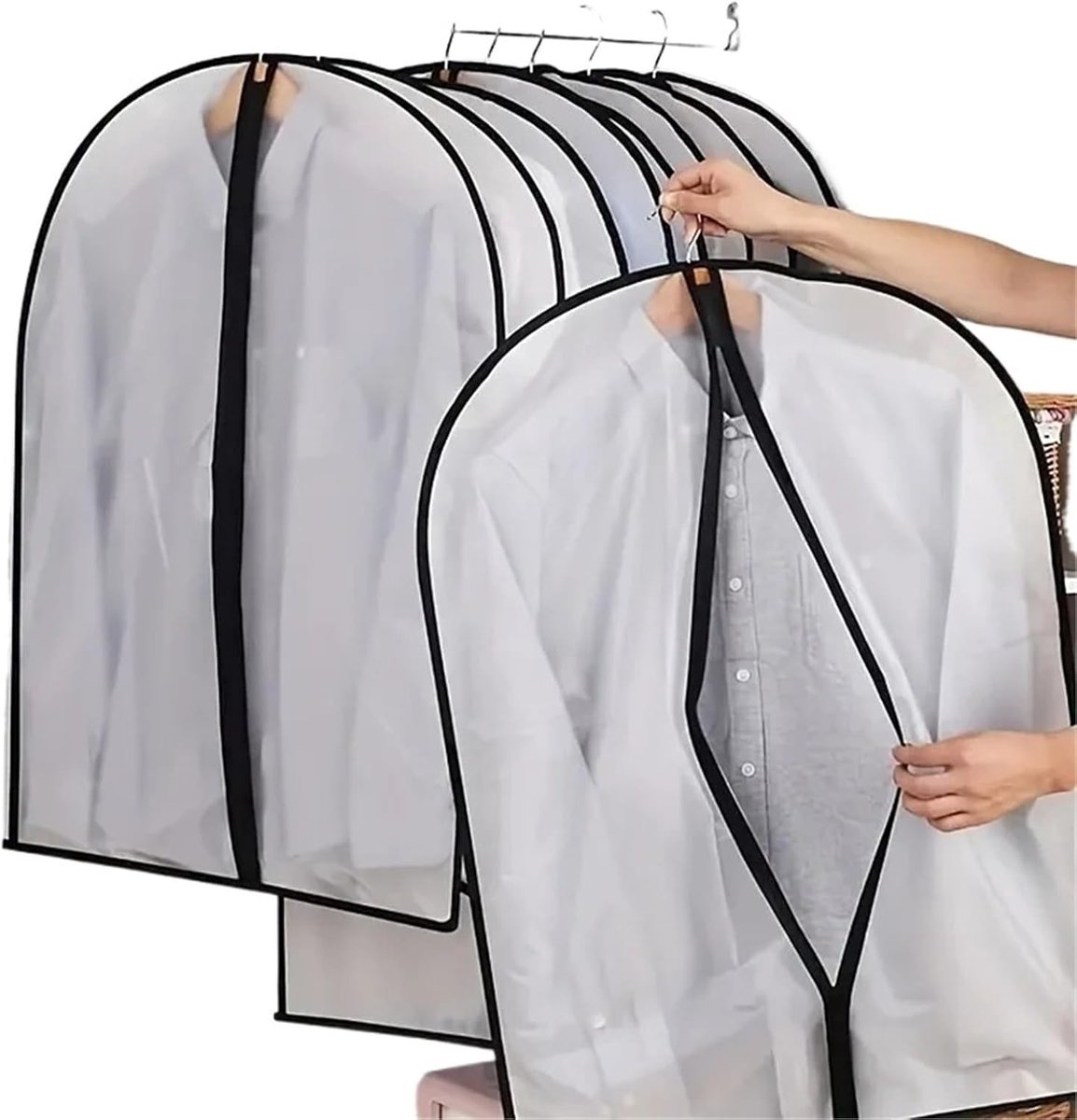 Kledinghoes Jurk - Stofhoes Opbergen - Garderobe Ordenen - Lichtgewicht Ontwerp - S - Transparant