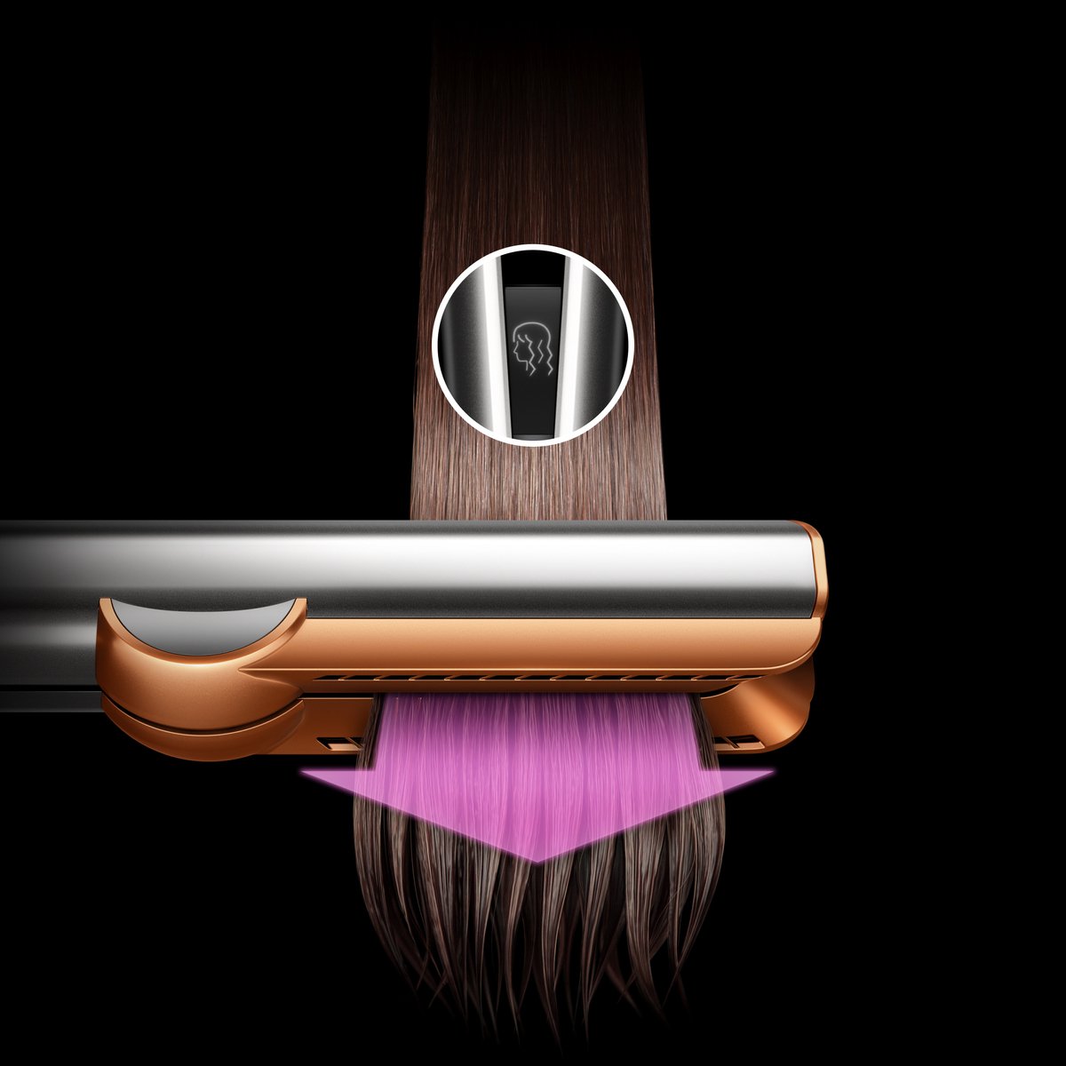 Dyson Airstrait Stijltang Wet-to-Dry Rood/Goud - afbeelding 3