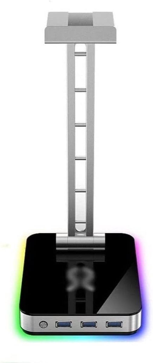 Koptelefoonstandaard - Hoofdtelefoonhouder Bureau - Bureau Organisatie - Met USB Poorten - Aluminium Legering - Wit