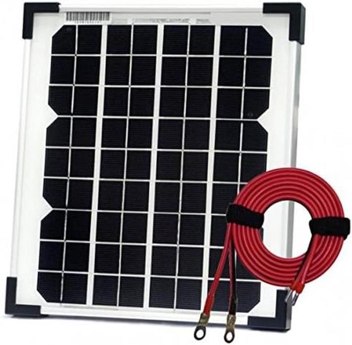 Zonnepaneel - Monokristallijn paneel - Energie opwekken - Robuuste aluminium frame - 10 Watt - Zwart