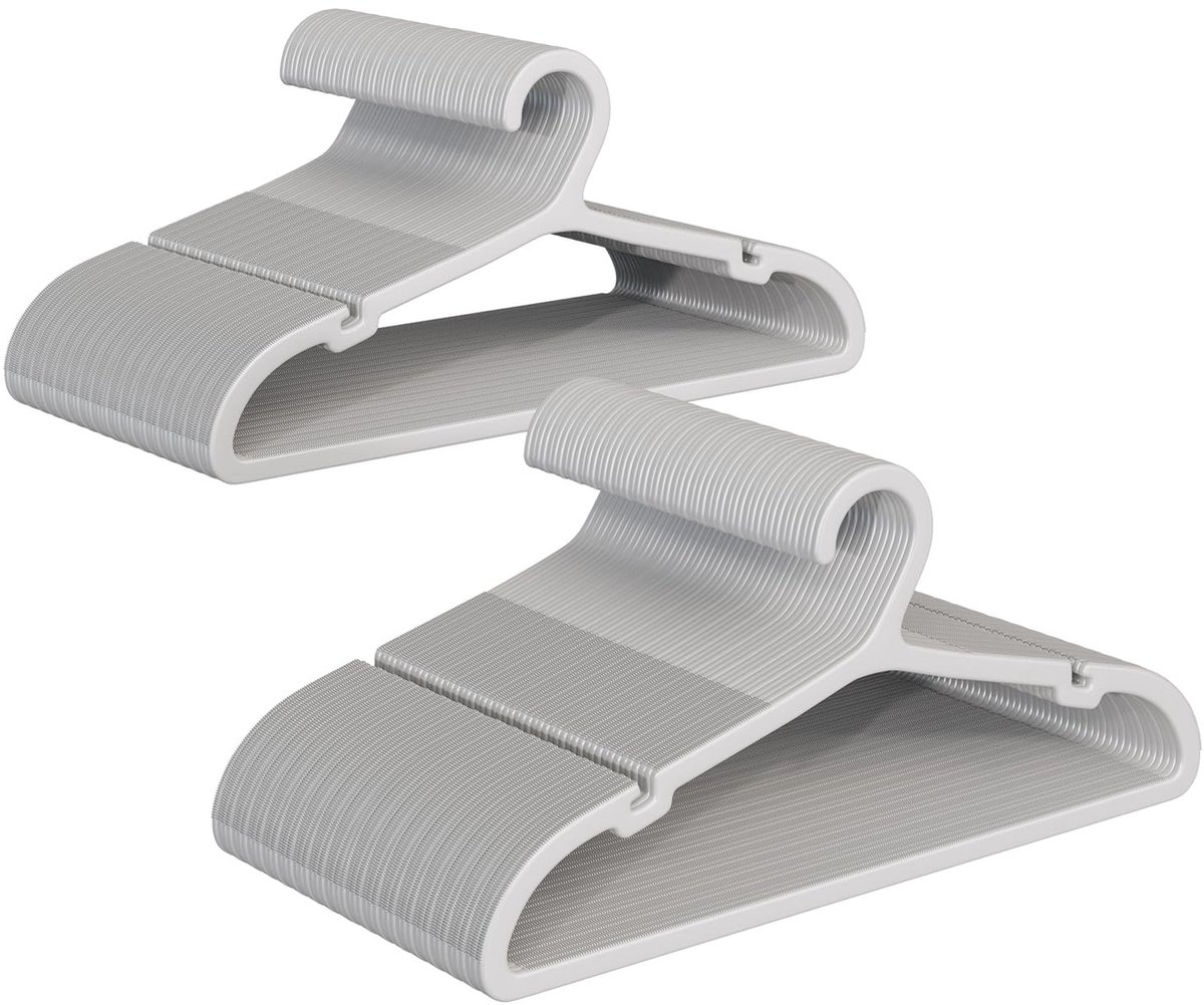Dailygoods- Kleerhangers Antislip - Kunststof Hangers - Ruimtebesparend - Voor Jassen/Jurken/Overhemden - 41,7 x 0,4 x 21 cm - 100 Stuks - Kledinghangers