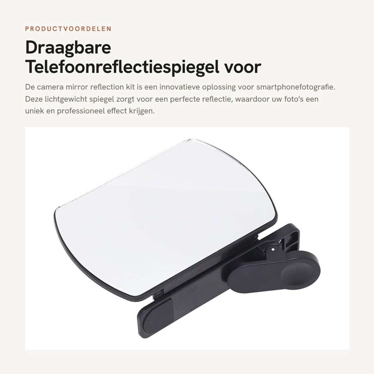 Dailygoods - Draagbare Telefoonreflectiespiegel voor Fotografie