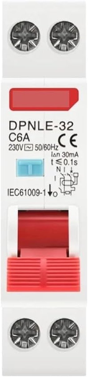 Aardlekautomaat - Stroomonderbreker - Circuit Beveiligen - Type A RCD - 18MM - Wit