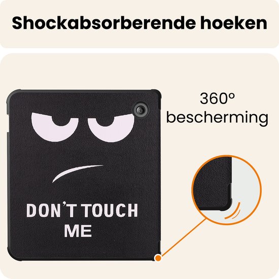 Hoesje Geschikt voor Kobo Libra 2 Hoes Book Case - Hoes Geschikt voor Kobo Libra 2 Hoesje Book Cover - Don't Touch Me van Hoesje  — afbeelding 4