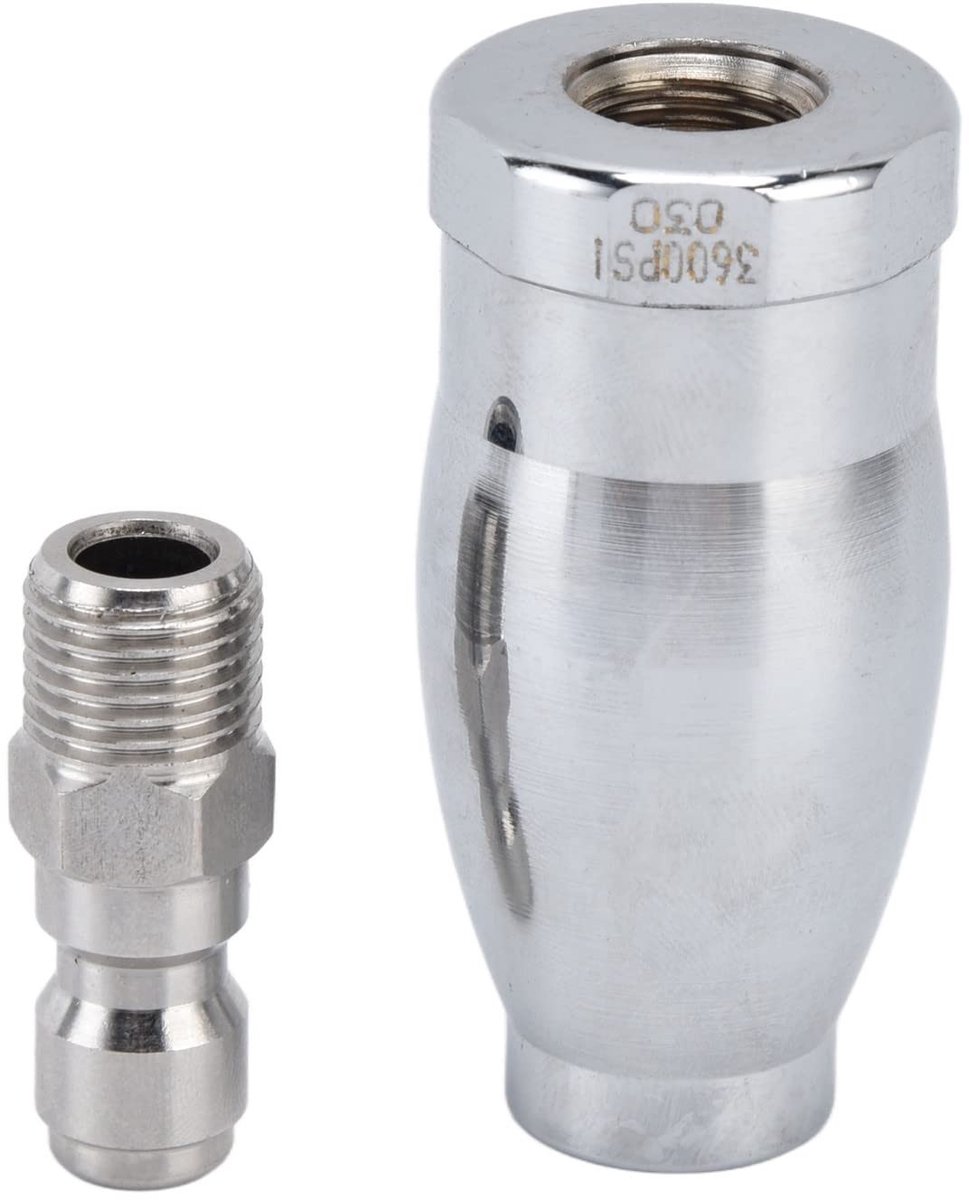 Dailygoods- Turbo-mondstuk 3600 PSI - Hoge Druk - Roterend - Roestvrij Staal - Snelkoppeling 1/4 inch - Duurzaam en Antioxiderend - Hogedrukreiniger Mondstuk