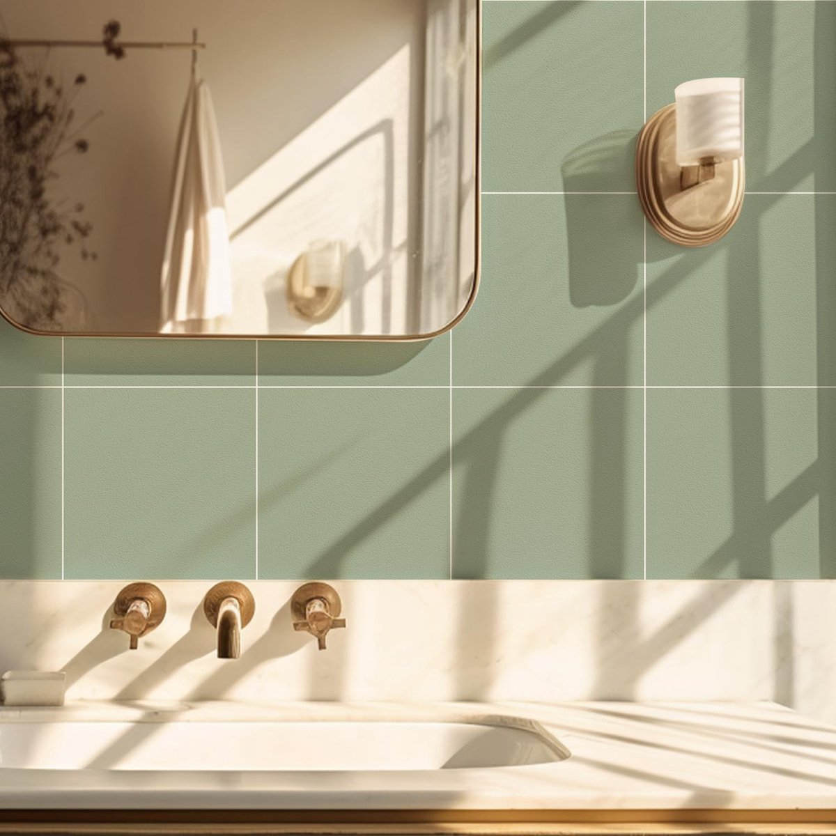 Dailygoods- Tegelstickers Zelfklevend - 10 Stuks - Vierkant - Badkamer/Keuken - Spatbescherming - Eenvoudig Aanbrengen - Muursticker