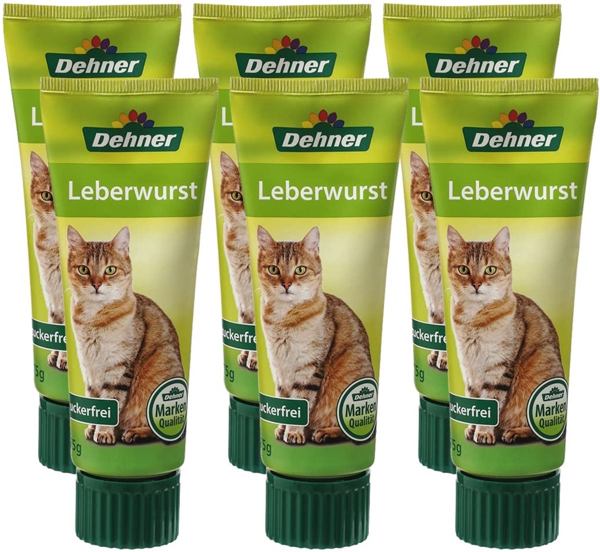 Solidchoice - Katten Snack Leverworst Suikervrij in Tube 6 x 75g