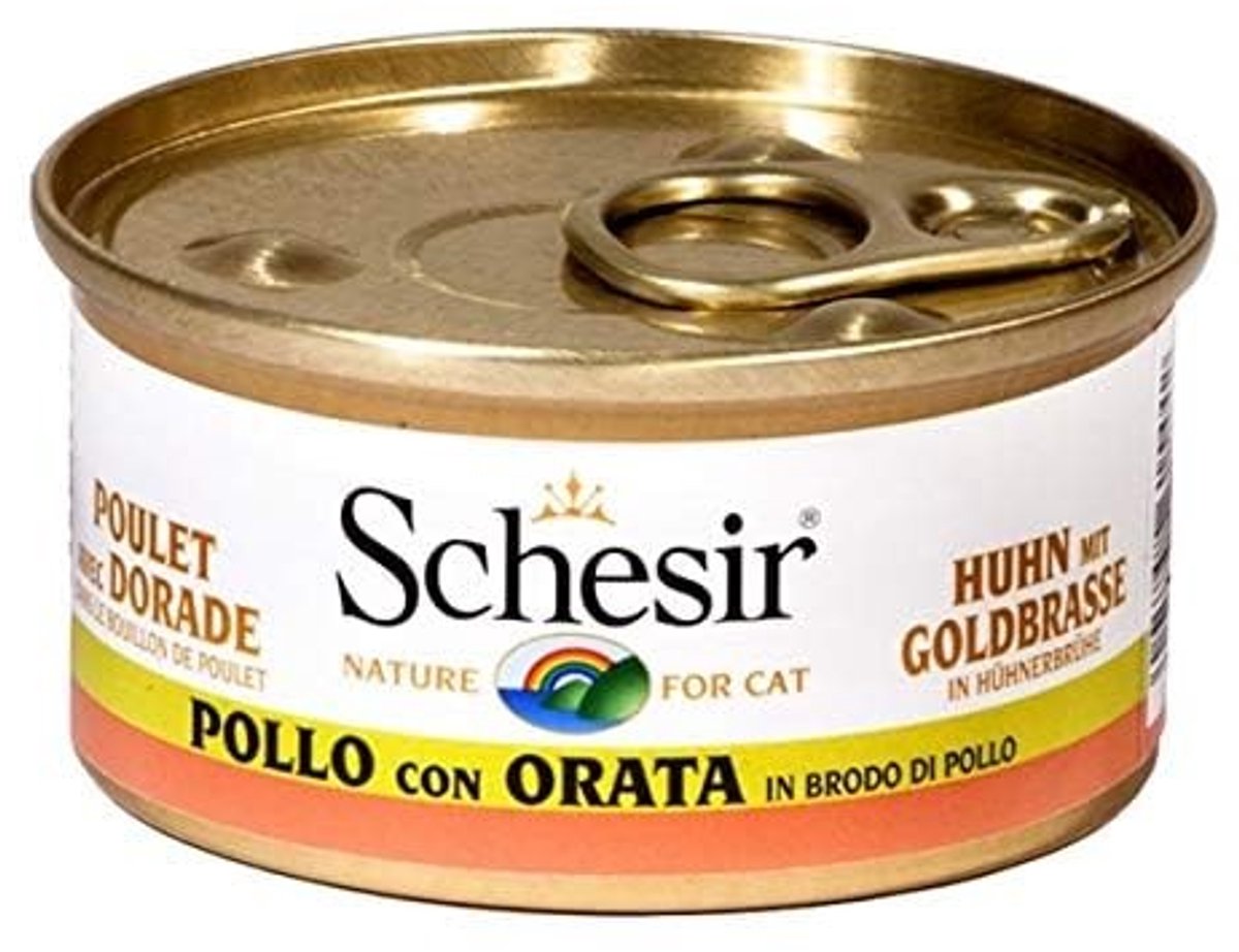 Solidchoice - Natvoer voor Volwassen Katten met Kip en Baars in Bouillon
