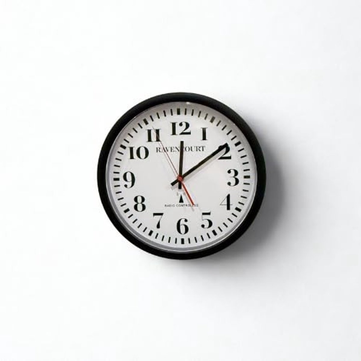 Solidchoice - Radiogestuurde Wandklok met Hoge Contrast Cijfers
