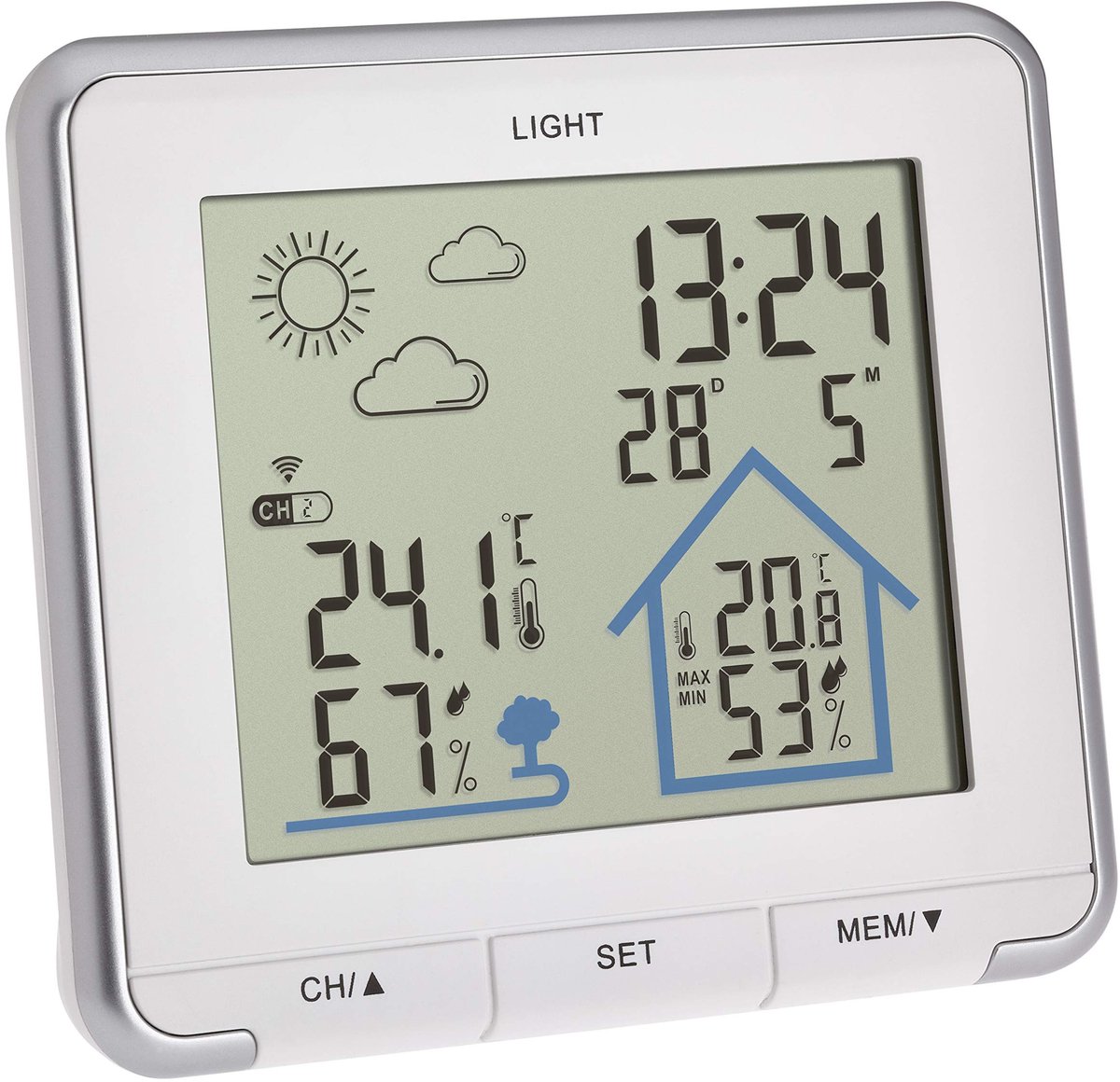 Solidchoice - Draadloze Weerstation met Temperatuur en Vochtigheid