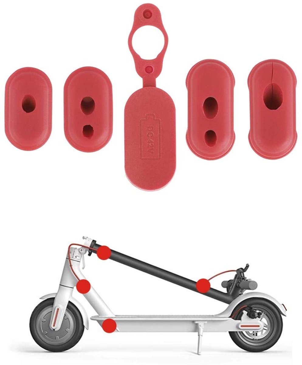 Solidchoice - Set van 5 Oplaadplug en Stofbeschermers voor Elektrische Scooter