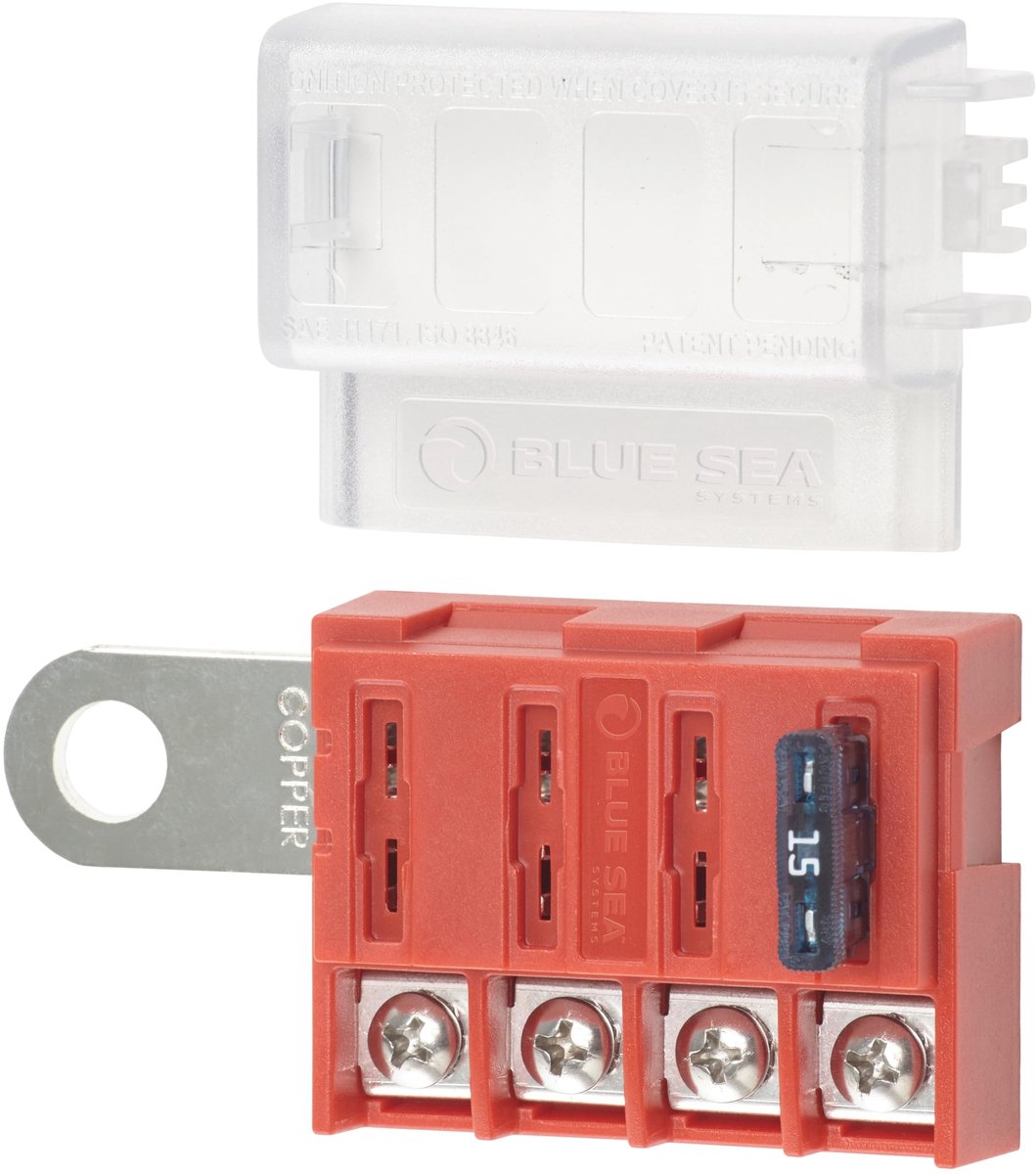 Solidchoice - Fuse Blok ST voor 4 Circuit Batterij