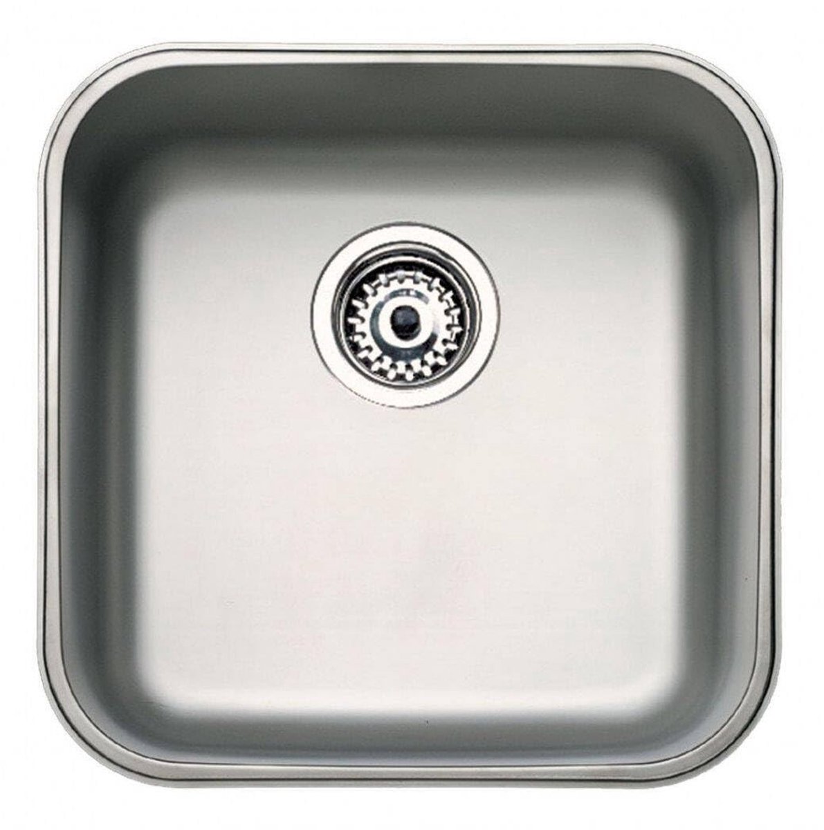 Solidchoice - RVS Onderbouwspoelbak 40x40 cm met Enkele Kom