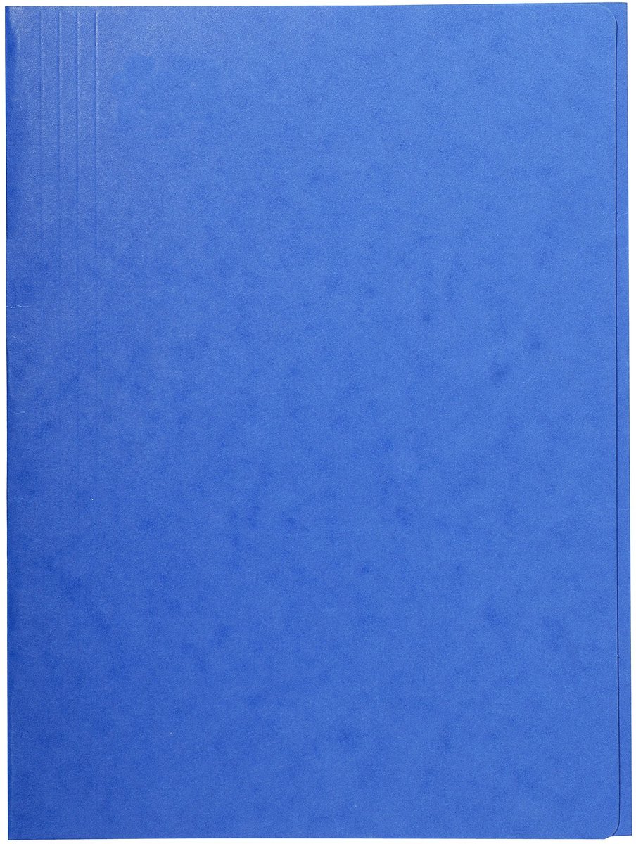 Solidchoice - Set van 25 Glanzende Kartonnen Mappen met 3 Flappen A4 Blauw