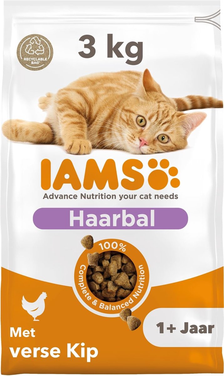 Solidchoice - Anti-Haarbal Droogvoer voor Katten met Kip - 3 kg