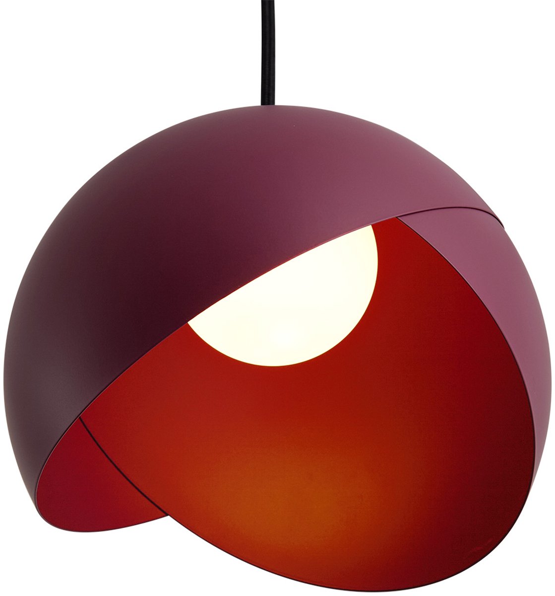 Qazqa design hanglamp - Tulip - rood, rond, 3-lichts, 26cm, ideaal als woonkamer lamp