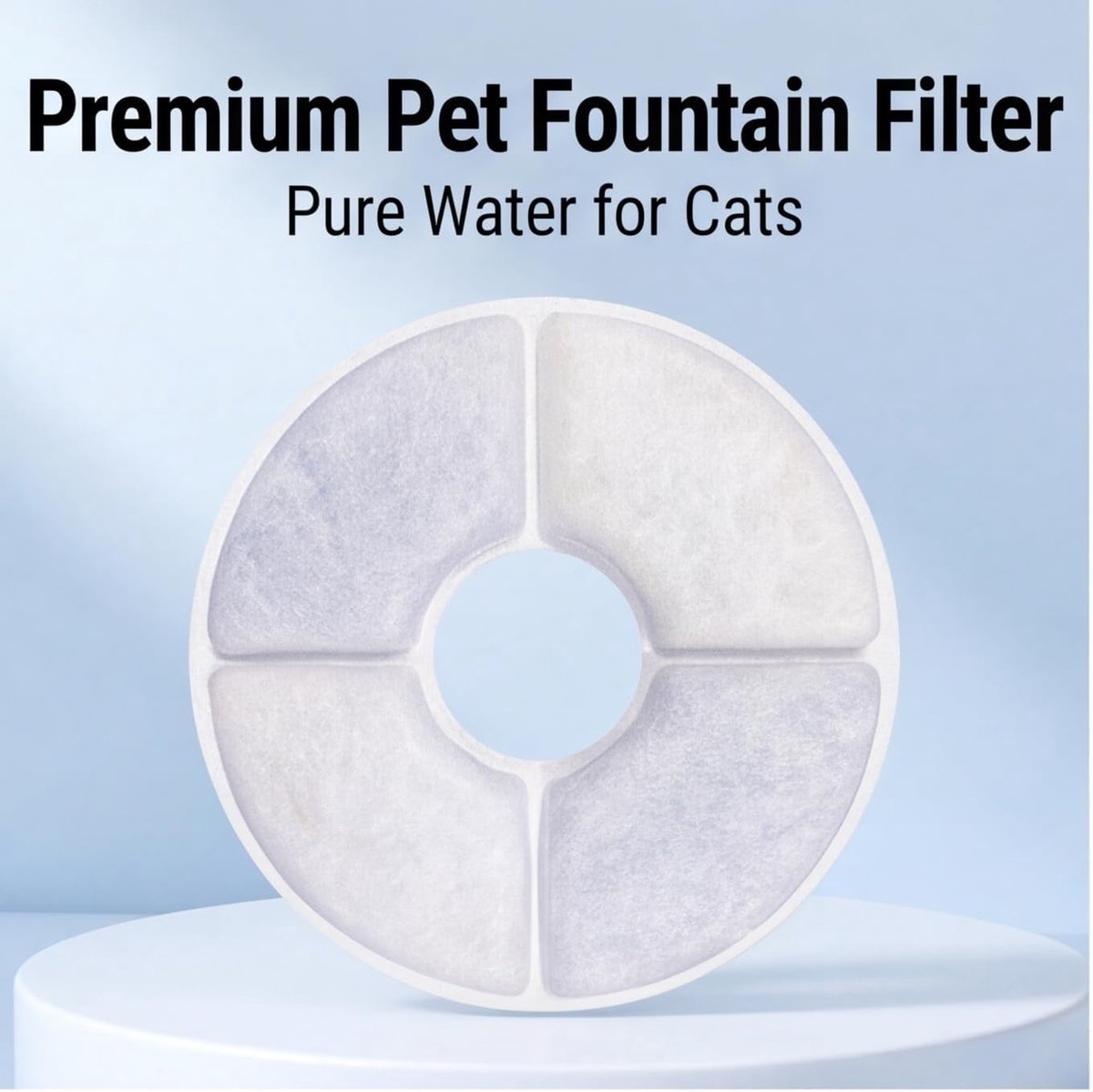 10 stuks - Huisdieren drinkwater filter element - lange strepen kokos schelp actieve kool filter katoen - ronde 12,7 * binnenlucht 3,5 cm