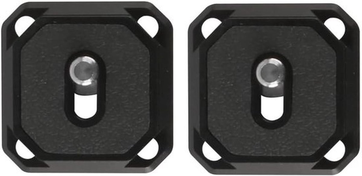 Anti-deflectie snelontgrendelingsplaat - Camera accessoire - Zwart - Schouderband - Bevestiging - 2 stuks - Geschikt voor alle cameramodellen
