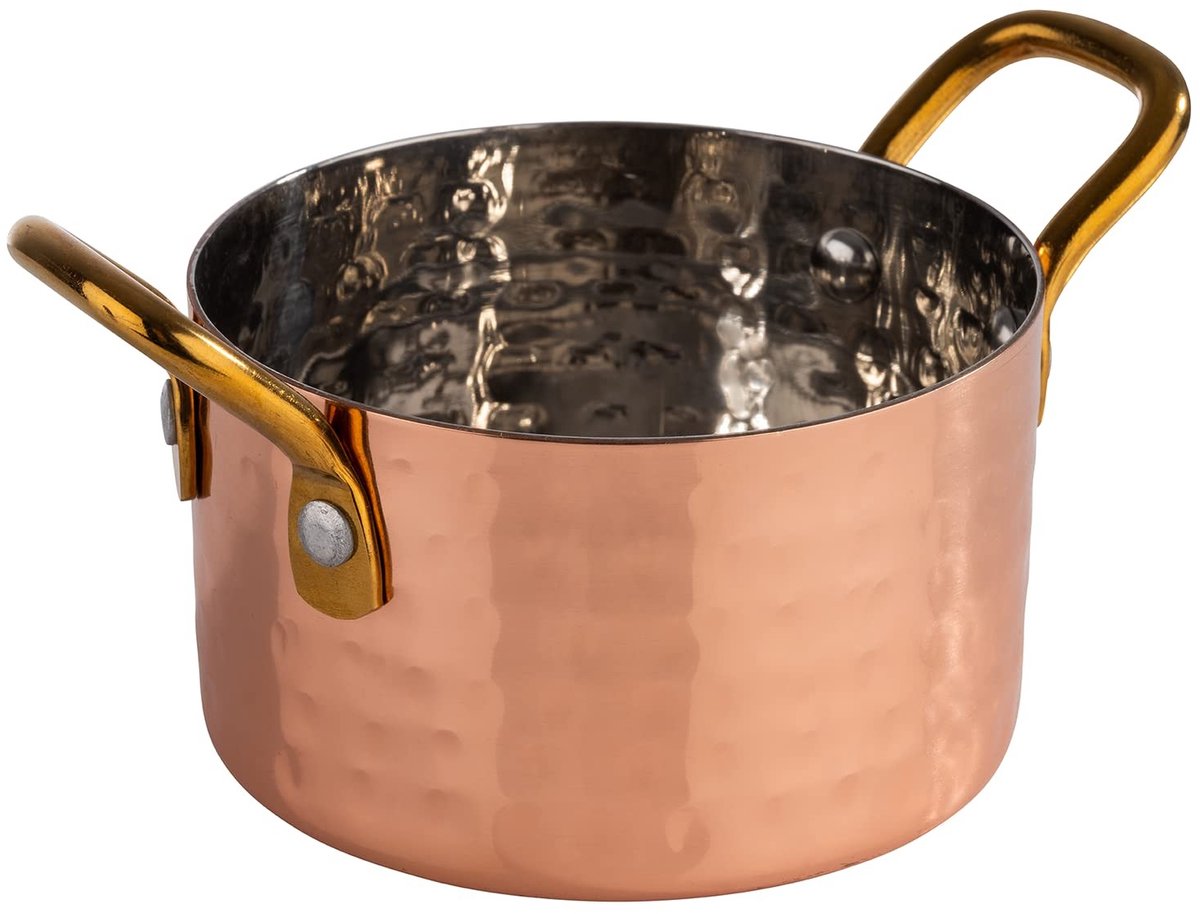 Solidchoice - Elegante RVS Serveerpot met Koperlook Ø 9 cm