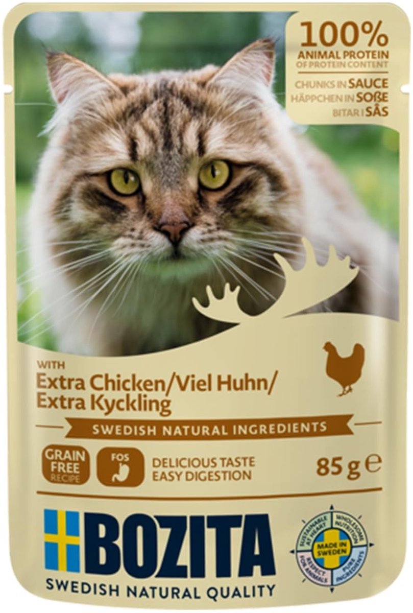 Solidchoice - Natvoer met Kip in Saus voor Katten, 12 x 85g