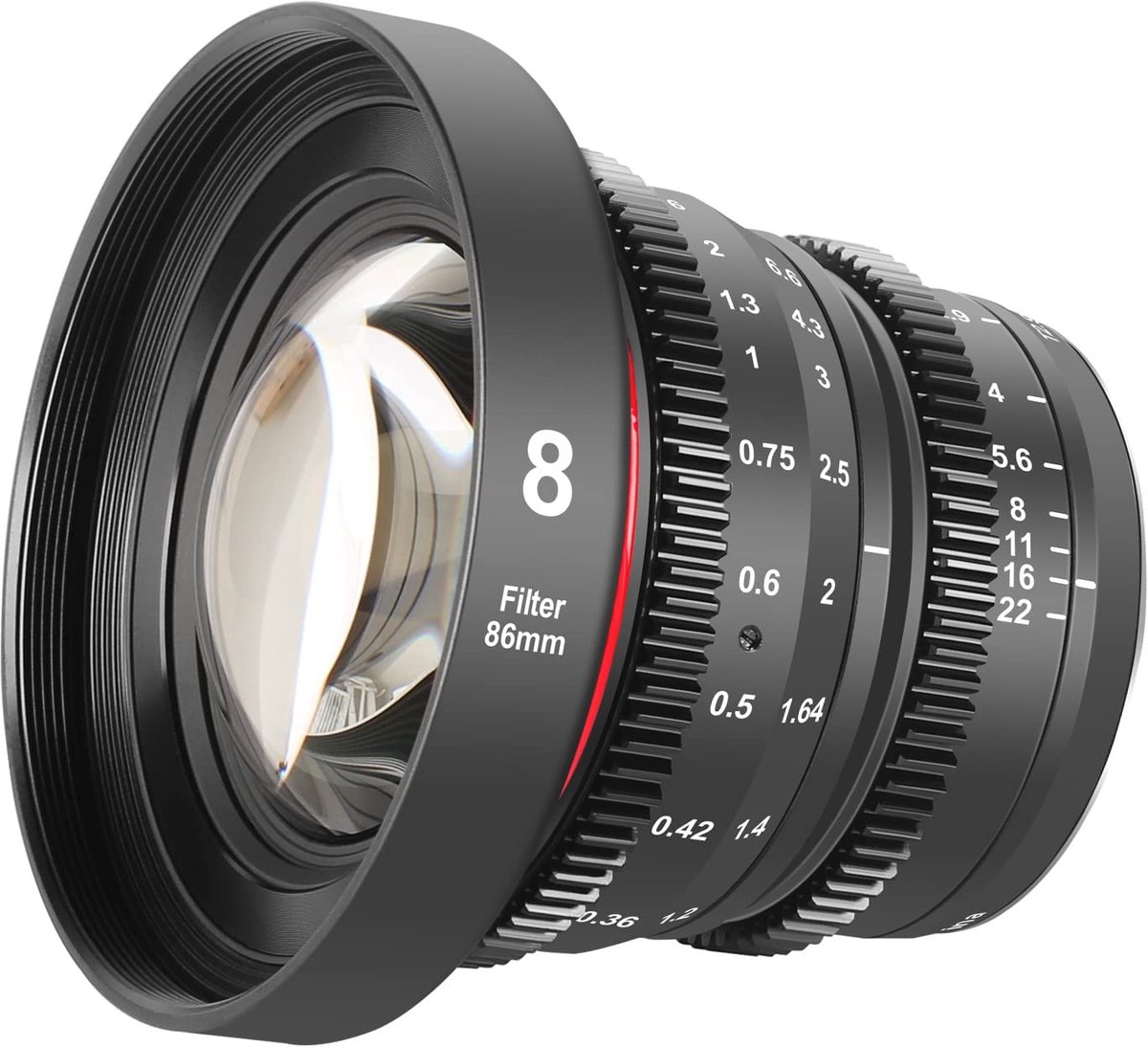 Solidchoice - 8mm T2.9 Mini Cine Lens voor Micro Four Thirds Camera's
