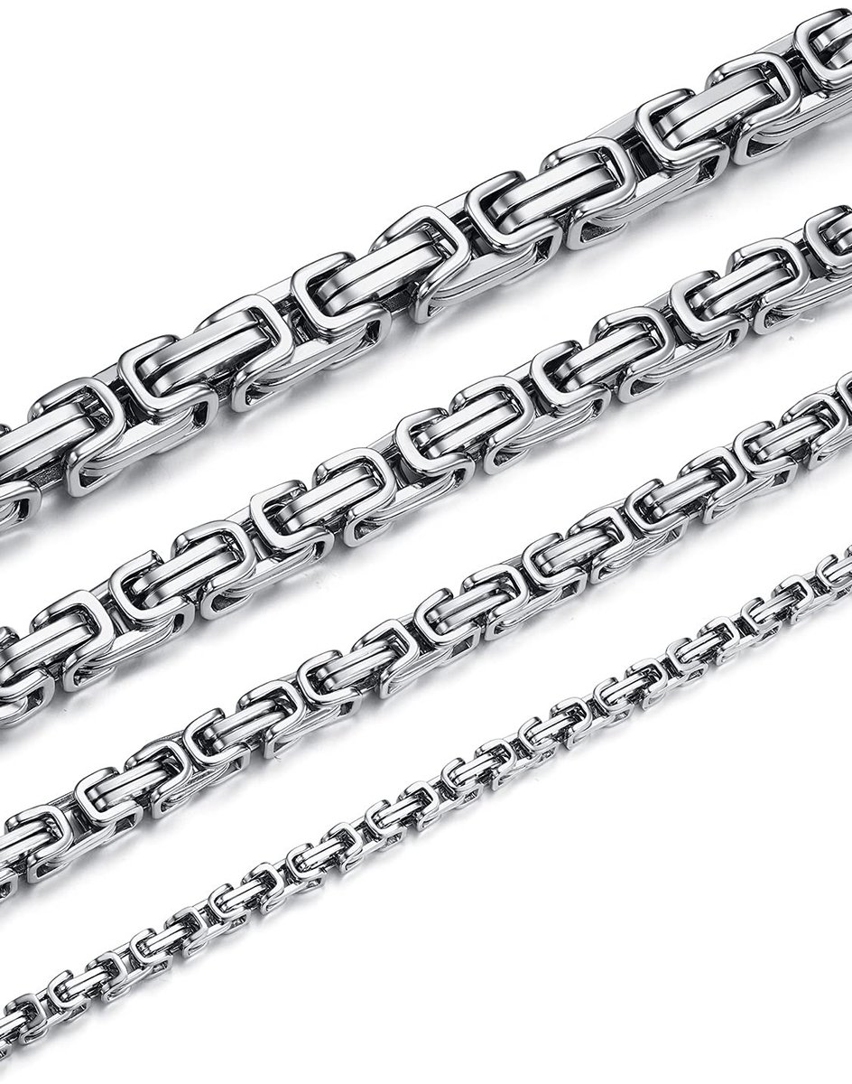 Stijlvolle RVS Herenketting in Diverse Breedtes