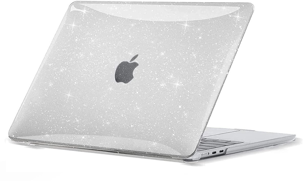 Solidchoice - Transparante Hardshell Case voor MacBook Air 13 Inch, Glitter