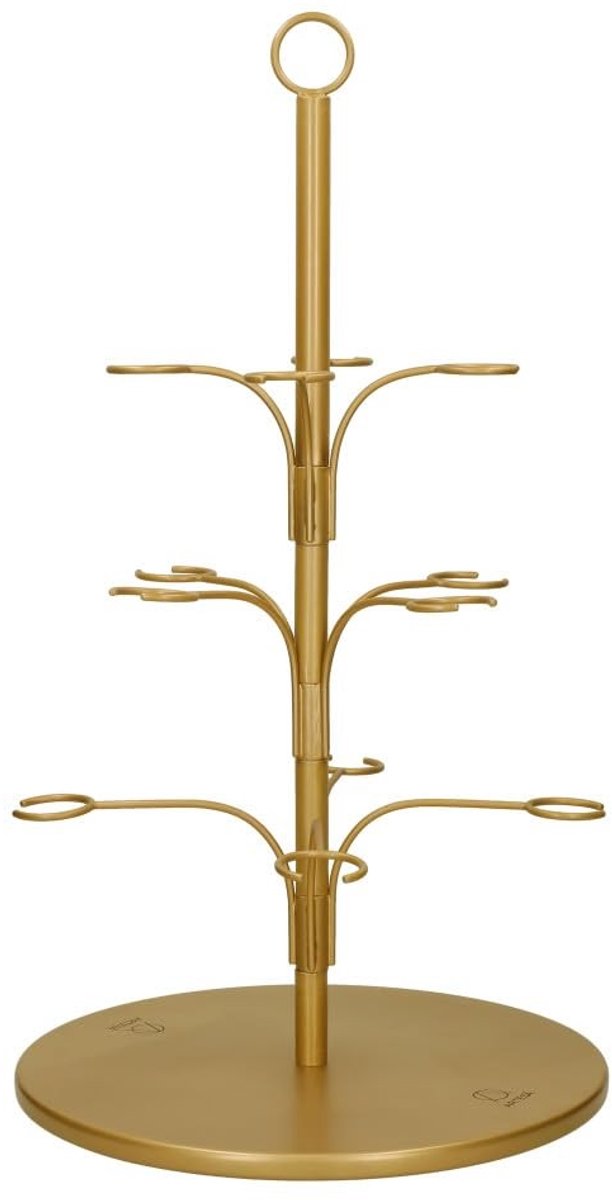 Solidchoice - RVS Cocktail- en Snacks Serving Tree, Gouden Stand, 34 x 54 cm