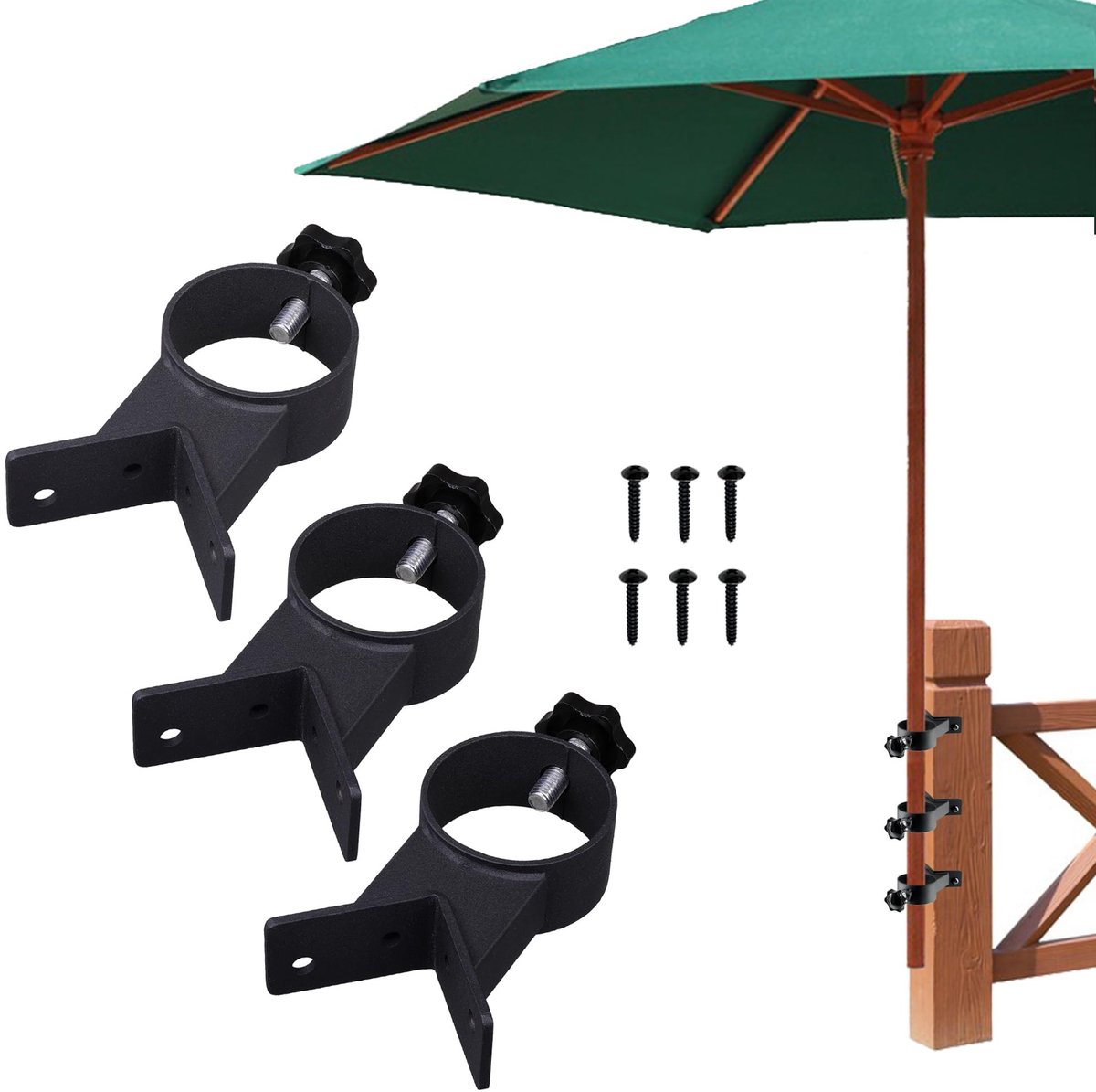 Solidchoice - Set van 3 Parasolhouders voor Buiten