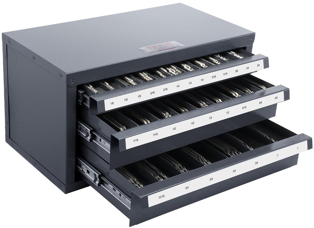 Solidchoice - End Mill Dispenser Cabinet met 3 Laden en 29 Compartimenten