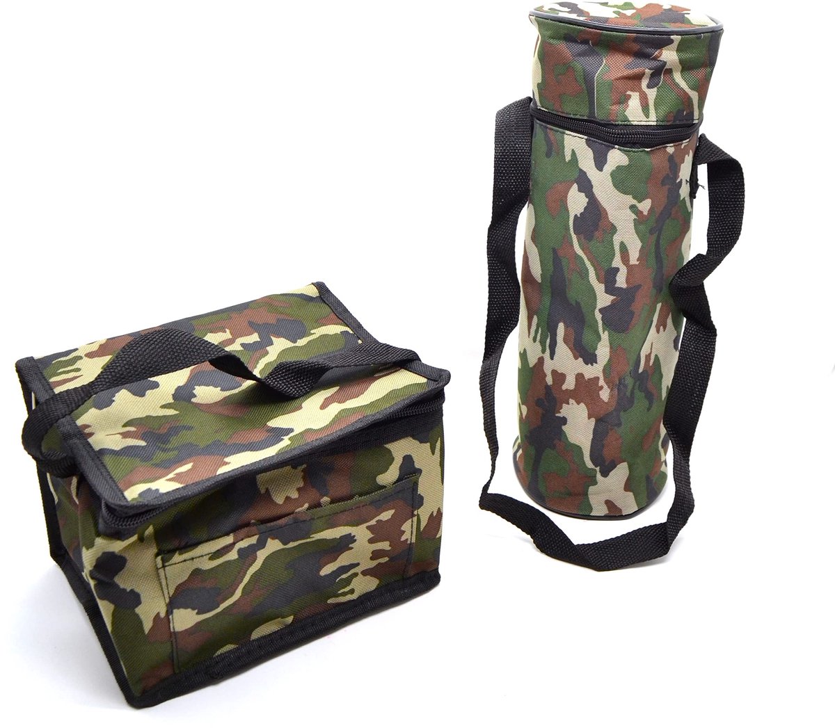 Solidchoice - Geïsoleerde Camouflage Koeltas met Flessenhouder