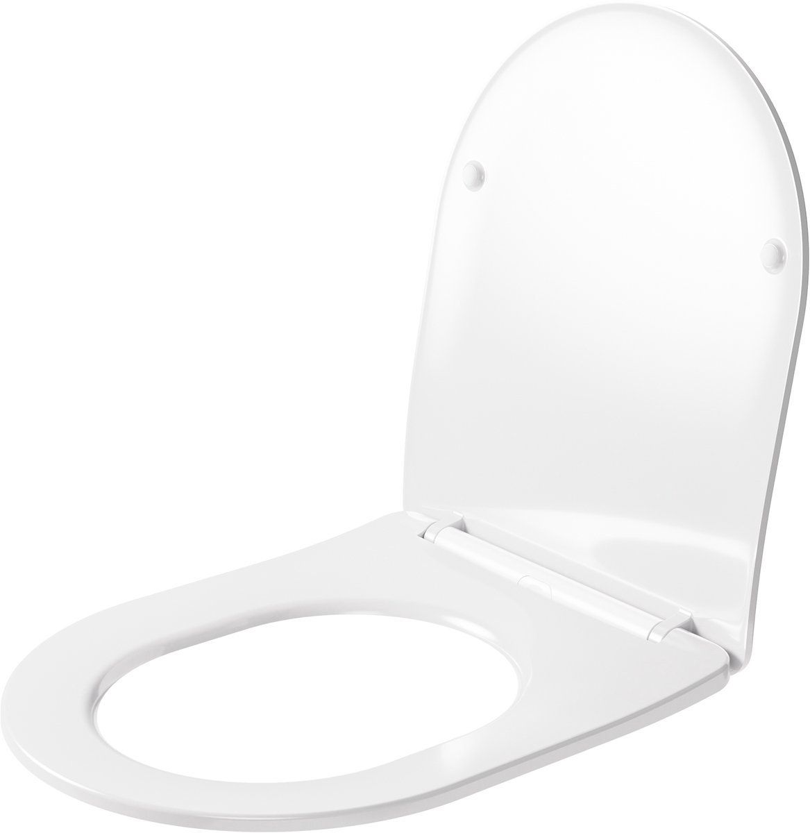 CECIPA MAX WC Bril D-vorm met Softclose - Duroplast Toiletbril met Zachte Sluiting - Wit