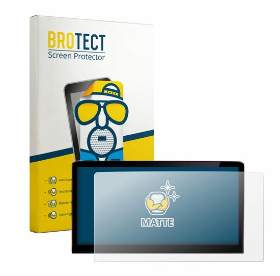 BROTECT matte screenprotector voor 13" Infotainment System, met "MATTE" logo.