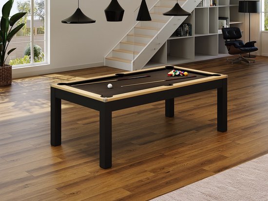 Vente-unique Convertibele tafel - Biljart & Pingpong - 213 x 112 x 81,5 cm - Zwart - BALTHAZAR van Vente-unique — afbeelding 4
