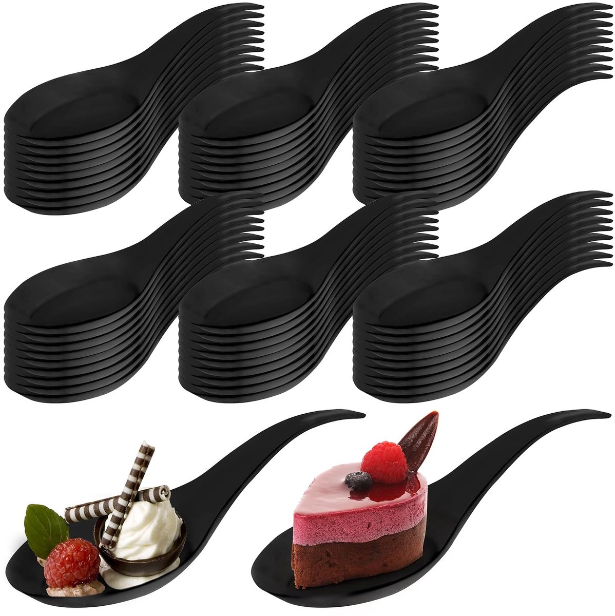 LISM-50 plastic borrellepels – perfect Geschikt voor hapjes, desserts, dips, sauzen, enz.