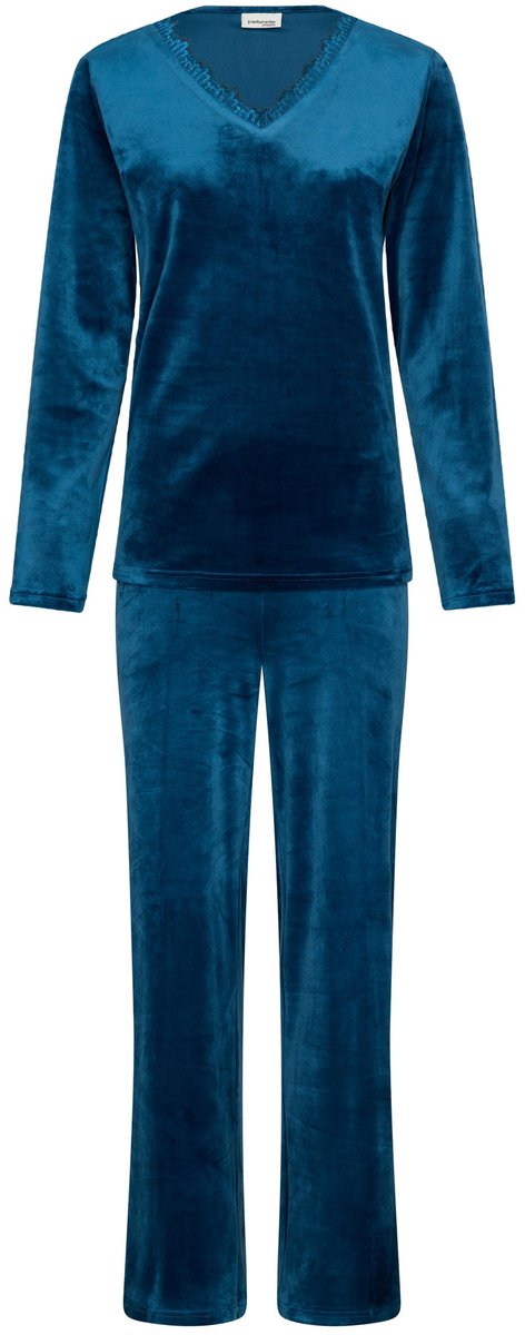 Pastunette Premium - Blue Mirage - Pyjama - Velours - Blauw