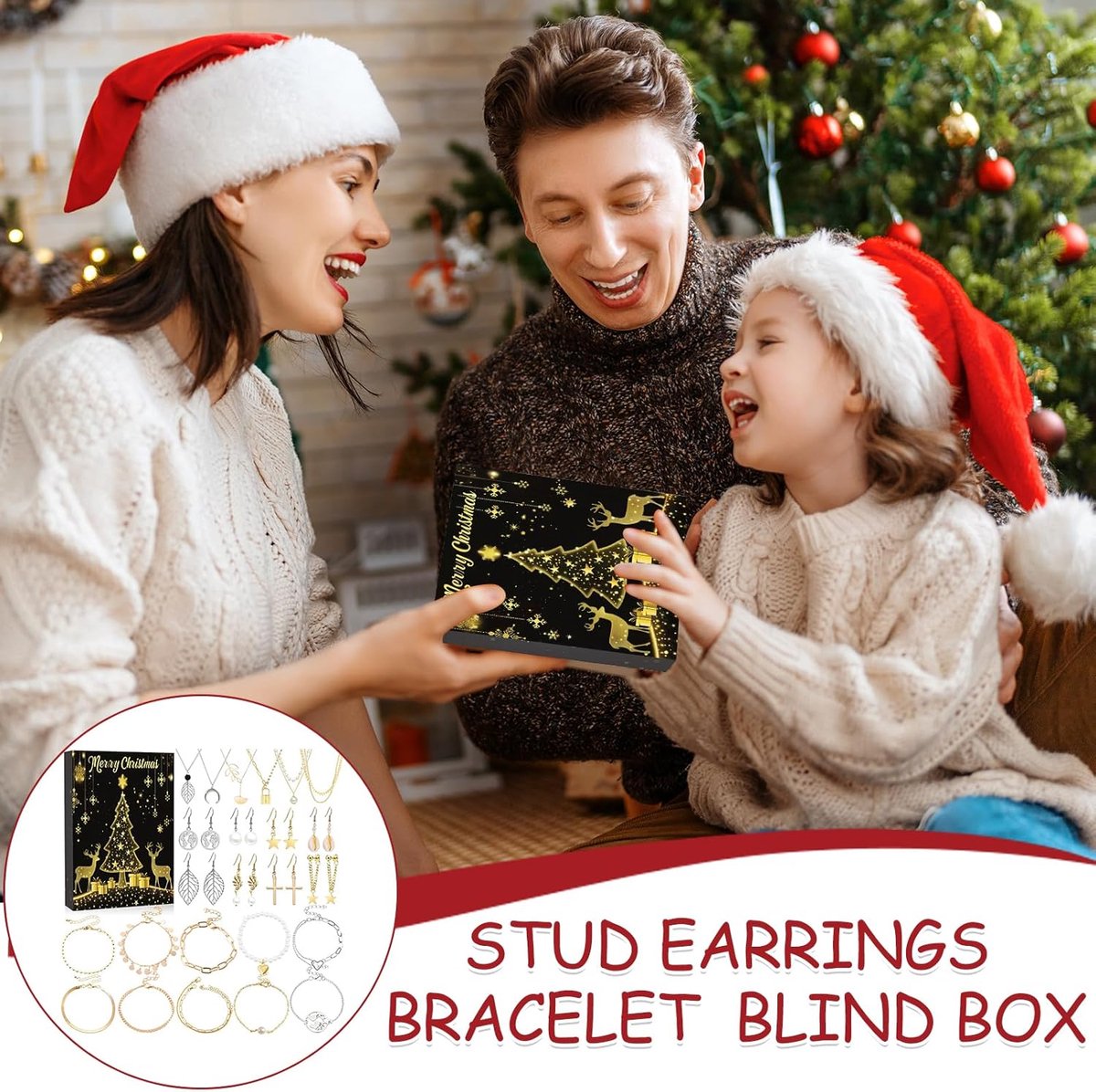 24-Daags Sieraden Adventskalender 2025 voor Dames - Met 24 Verrassingen en Beauty Cadeaus - Unieke Kerstkalender met Modeaccessoires en Cosmetica – foto 7