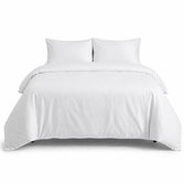 Dreamplush Parure de lit double 200 x 200 cm - 100 % Katoen - Wit - Housse de couette - Taies d'oreiller 60 x 70 cm - Beddengoed douce et respirante - Housse de couette pour un sommeil confortable