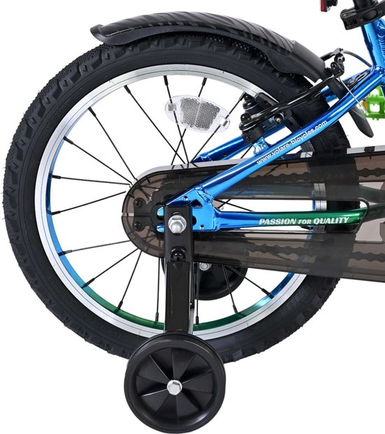 Volare Chrome Kinderfiets - Jongens - 16 inch - Blauw Groen - Twee Handremmen van Volare — afbeelding 4