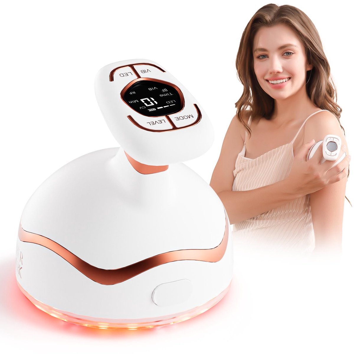 Cavitatie Massageapparaat 6-in-1 Anti Cellulite Apparaat Ultrasoon RF EMS Lichttherapie Huidversteviging Gezicht & Lichaam